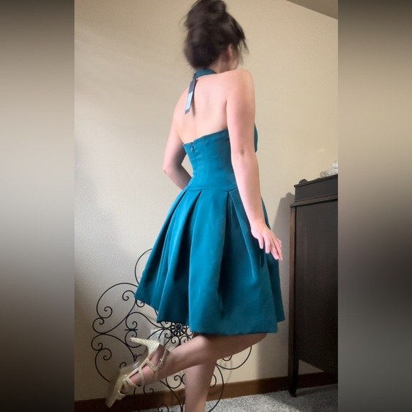 NWT Halston Heritage Teal Cocktail Dress - Picture 10 of 11